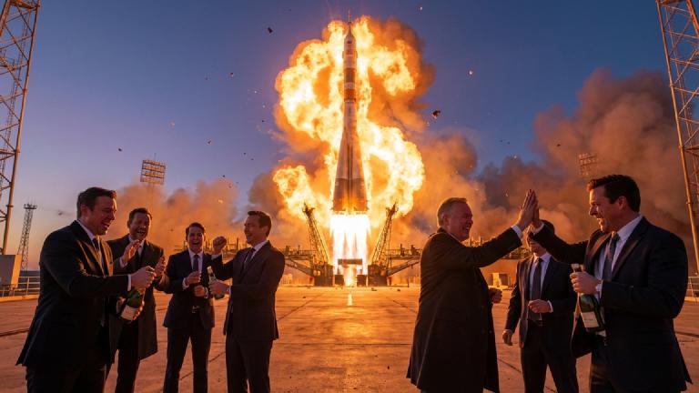 Rocket Explosion Sends Stock Soaring, CEO Tearfully Apologizes: "We'll Blow It Up Even More Spectacularly Next Time"