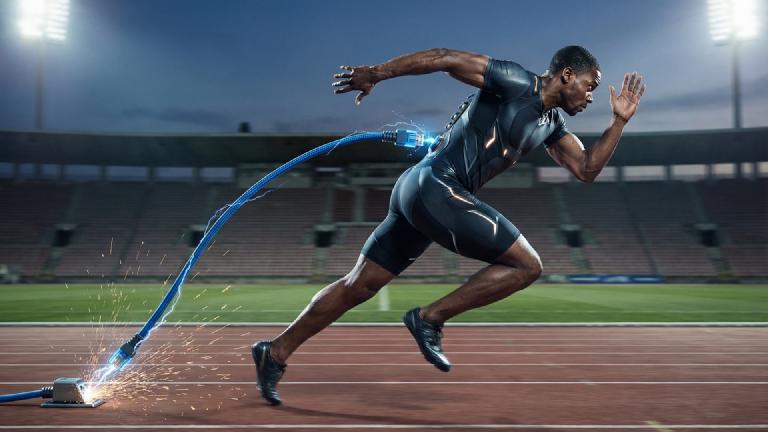 Men's Track: "Direct Wired LAN Connection" Prevents False Start, But "Connection Lost" Just Before Finish