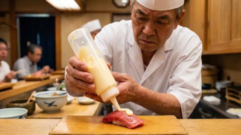 Gourmet AI Deletes All Human Reviews as 'Body Condition Bias' — Industrial Mayonnaise Crowned World's No. 1 with 5 Stars