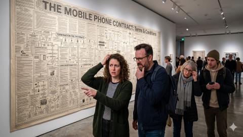 Mobile Carrier's Rate Plan Fine Print Too Complex, Acquired by MoMA as 'Labyrinth of Madness'