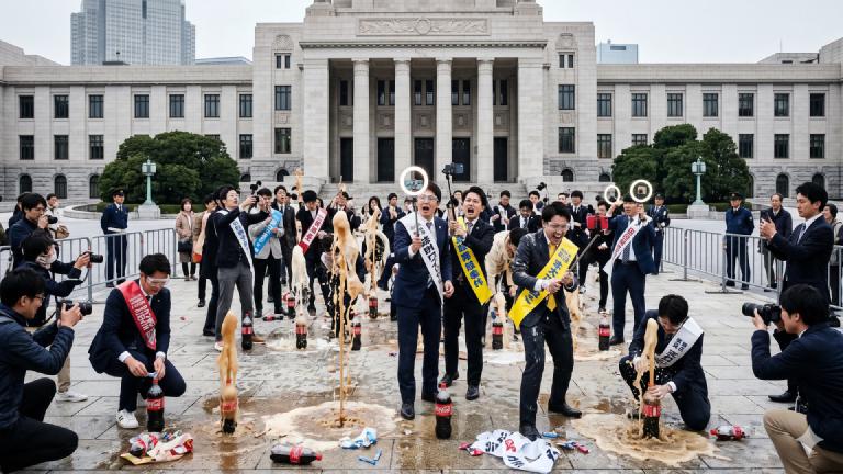 Election Deposits via 'Likes': New Candidates Perform 'Mentos Coke' in Front of Diet
