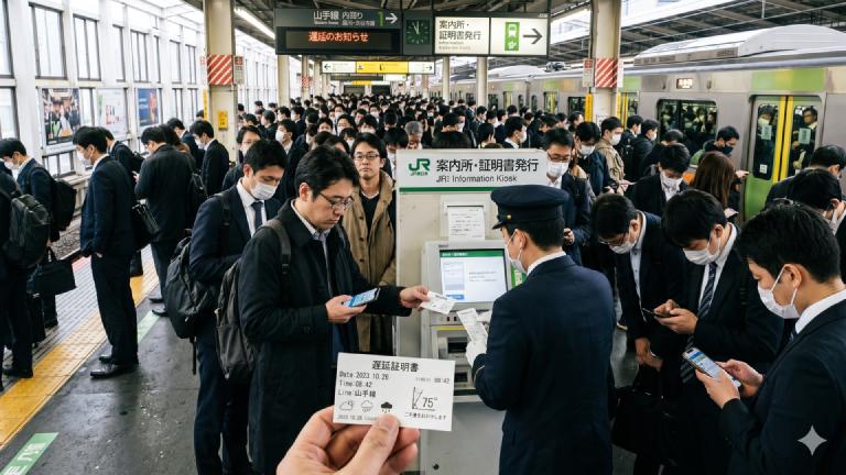 遅延証明に「上司の機嫌予報」欄　推奨おわび角度まで表示