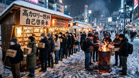 記録的寒波で「意識高い系ビジネス書」が燃料として高騰、「中身の空洞」が燃焼効率に貢献