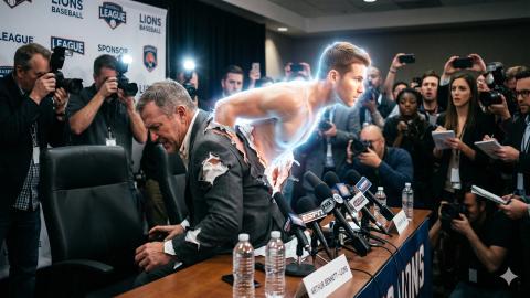 Veteran Player Retracts Retirement, "Physically" Breaks Out of His Shell and Re-signs; Molted Skin Left Behind at Press Conference