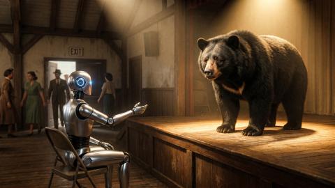 AI Director Scolds Lead Actor Bear: "Your Wildness Lacks Depth"