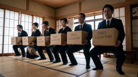 Manga Box Sets of the Deceased Used as Squat Weights: Physically Honoring 'Heavy Feelings'