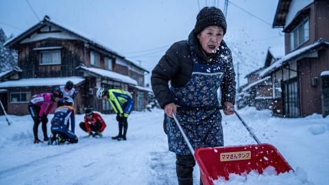 New Olympic Event 'Heavy Snow Shoveling' Swept by Local Association; Foreign Pros Withdraw in Droves: 'My Back Has Reached Its Limit'