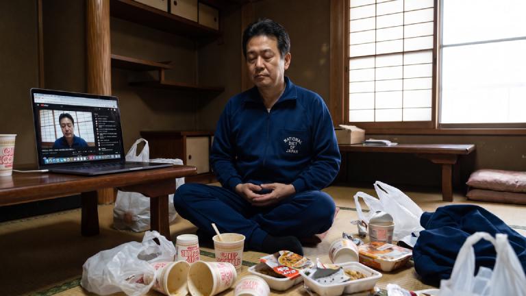 Former Minister Begins Live-Streaming 'Wabi-Sabi Life' from National Diet: Ambassador Praises Welfare Application Line as 'Stylized Beauty of Kabuki'